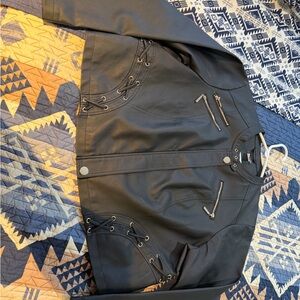 VENUS Black Faux Leather Jacket